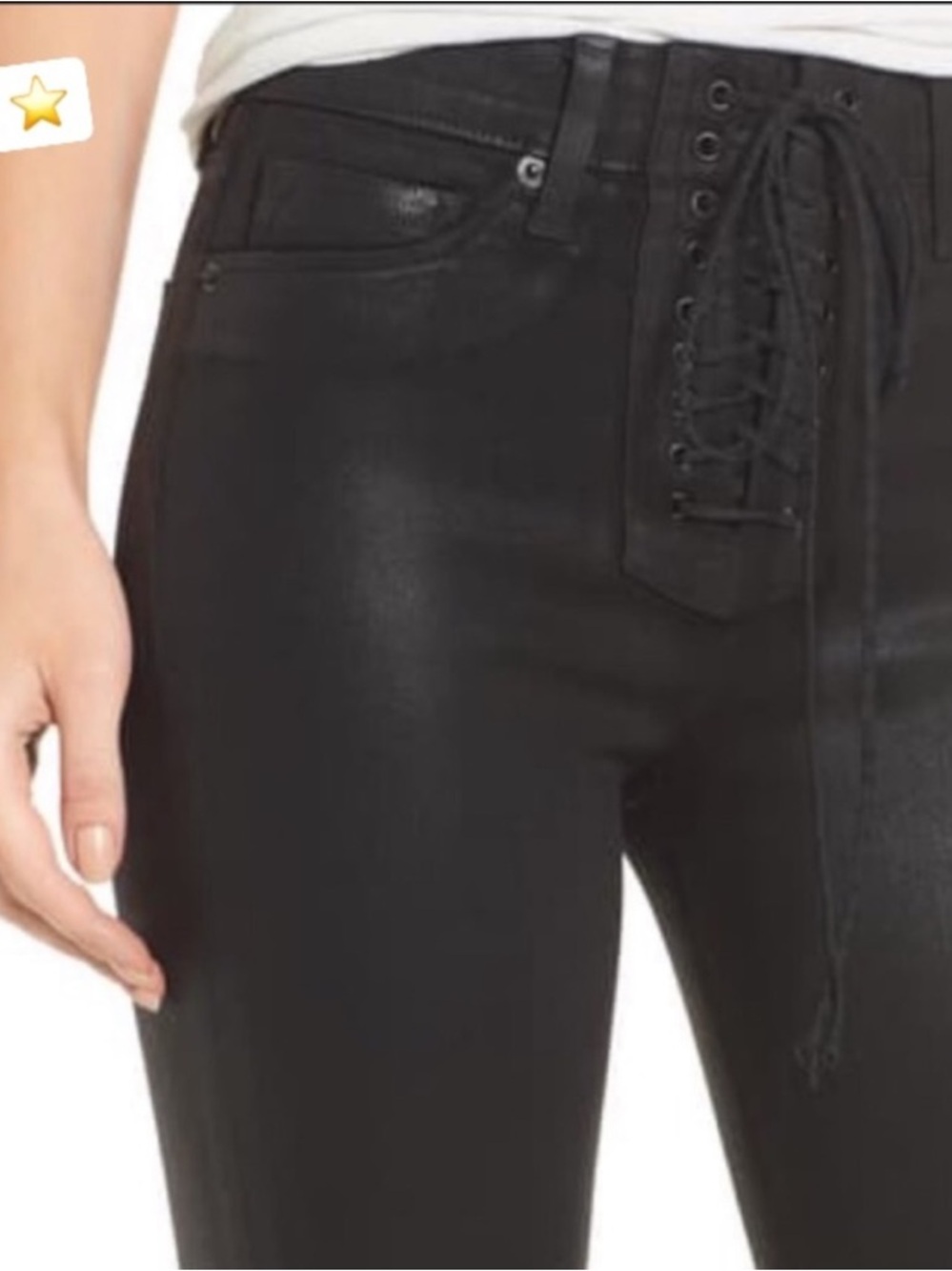NWTHudson High Waist Lace-Up Flare Jean - Picture 5 of 16